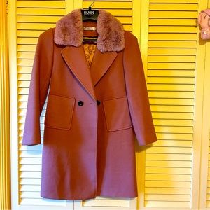 Fur collar peacoat